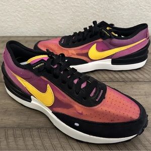 Nike 2020 Pink Orange Waffle One Trainers Women’s 8 Youth 6Y Tennis Shoes CLEAN